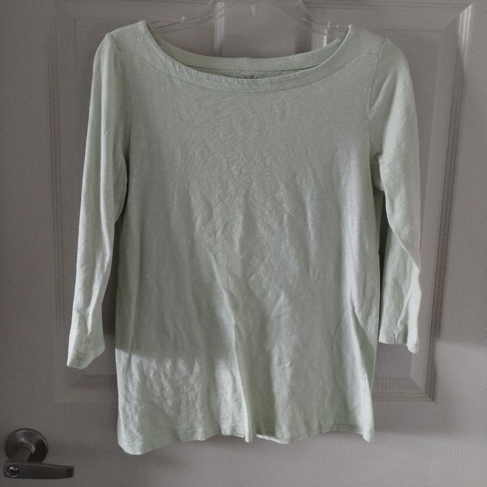 Ann Taylor LOFT Soft Mint 3/4 Sleeve Top Size M